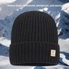 Men's Winter Thicken Warm Fleece Lined Knitted Woolen Hat Fashion All Match Korean Style Solid Color Beanie
