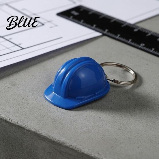 Mini Helmet Keychain 5Pcs Security Keychain Simulated Construction Key Ring Holder Decorative Pendant for Backpacks Handbags Plastic Chain