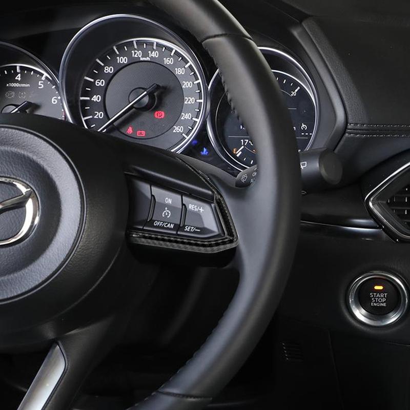 For Mazda 3 6 CX3 CX-3 CX-5 CX5 CX8 CX 9 Axela 2017 - Steering Wheel Panel Sticker Sequ Cover Trim Styling Accessories
