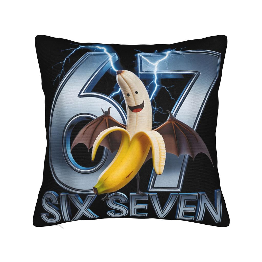 Pillow Cover 67 Brainrot Italian Meme Funny 67 (3) Novelty Pillow Case For Living Room Chair Pillowcases