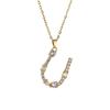 Luxury 26 Letter Necklace Women Unique Design White Zircon Crystal Collarbone Chain Party Jewelry Christmas Gift