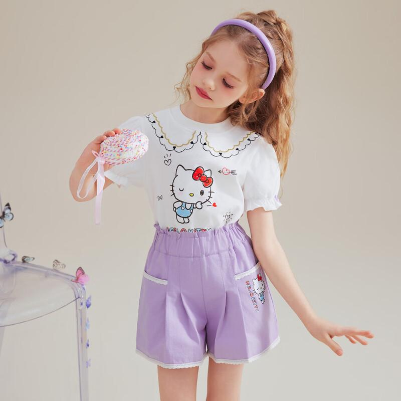 Hello Kitty Girls  Summer Cartoon Two-Piece Set 160