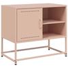 VidaXL Meuble TV rose 68x39x60,5 cm acier, support TV, buffet TV, meuble multimédia, banc TV, armoire hifi, centre de 846519