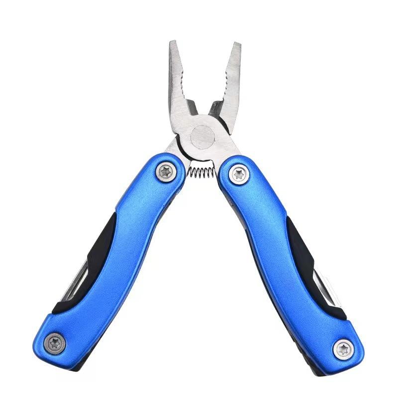 1 Stück Mini Multifunktionswerkzeug Zange 9 in 1 Edelstahl Outdoor Überleben Camping Zubehör Tragbar Faltbar Zangen Set Geschenke für Männer