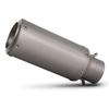SC Titanium Alloy Exhaust Pipe Tail Section with Mesh Opening for Motorcycles & Scooters - 60MM