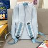 Women Lightweight Waterproof Backpack Solid Color Student Schoolbag