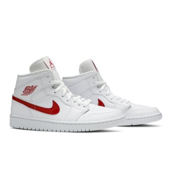 

Air Jordan Wmns Air Jordan 1 Mid White University Red BQ6472-106 EU 36 красный/белый