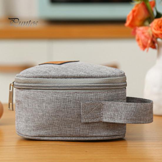 Organizer na przekąski do torby na lunch z uchwytem Łatwy do czyszczenia Wodoodporny, odporny na plamy, trójkątny, wykonany z aluminium spożywczego, podszewka torby na lunch