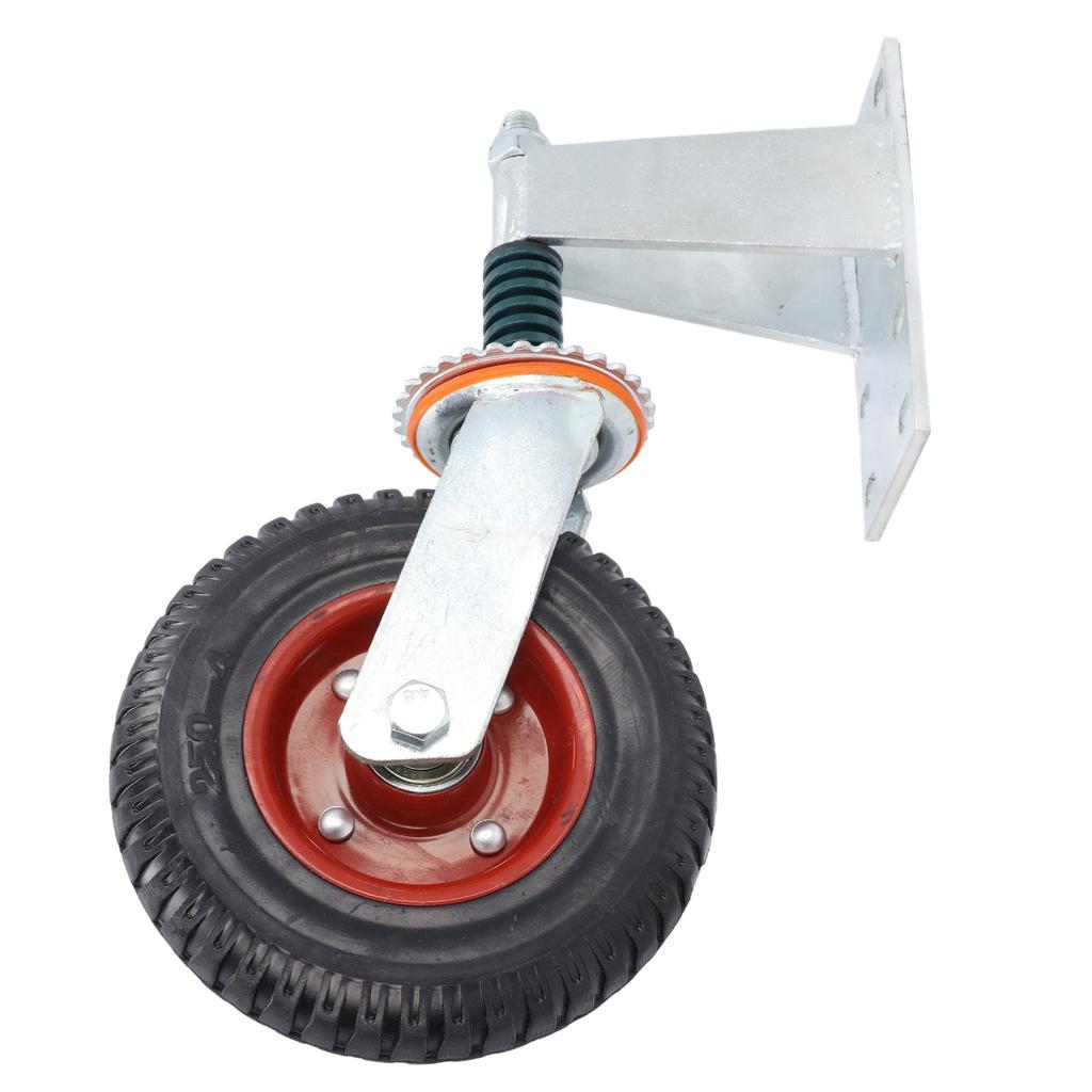 Gate Wheel 8 Inch 600lb Load Capacity High Carbon Steel and Rubber Gate Wheel Caster Grey