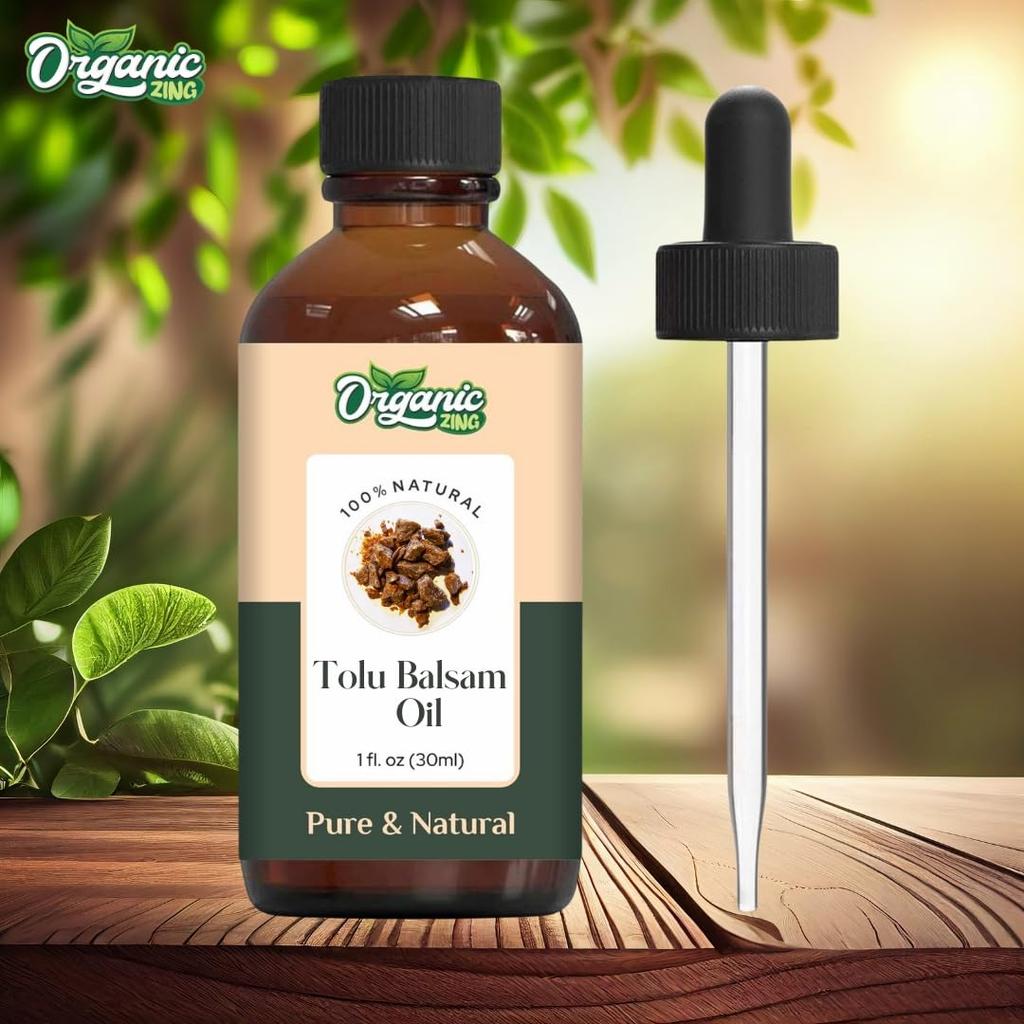 Organiczny balsam Tolu Zing (Balsamowiec wonny) Olejek | Czysty i Naturalny Olejek Eteryczny do Aromaterapii, Dyfuzorów, Pielęgnacji Skóry i Włosów - 30ml/1.01fl oz
