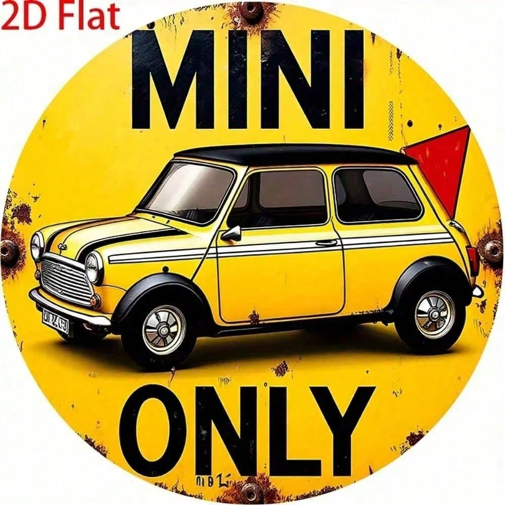 Vintage Metal Wall Art Retro Car Garage Decor