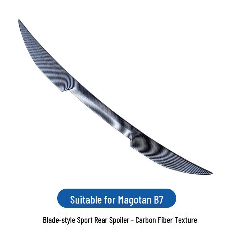Compatible Volkswagen Magotan B7 Rear Spoiler, Blade Style (2012-2016), No-Drill Easy Install.