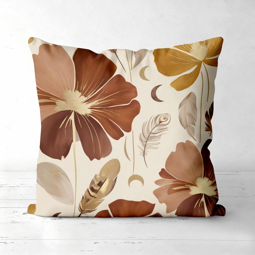 Floral Patterned Cushion Covers For Home Decor Polyester pillowcase, sofa decorative cushion cov Headboard Pillow