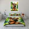 Cute Cartoon Puppy Design Bedding Duvet Cover Set  (1*Duvet Cover 2*Pillowcases, Without Duvet Insert)