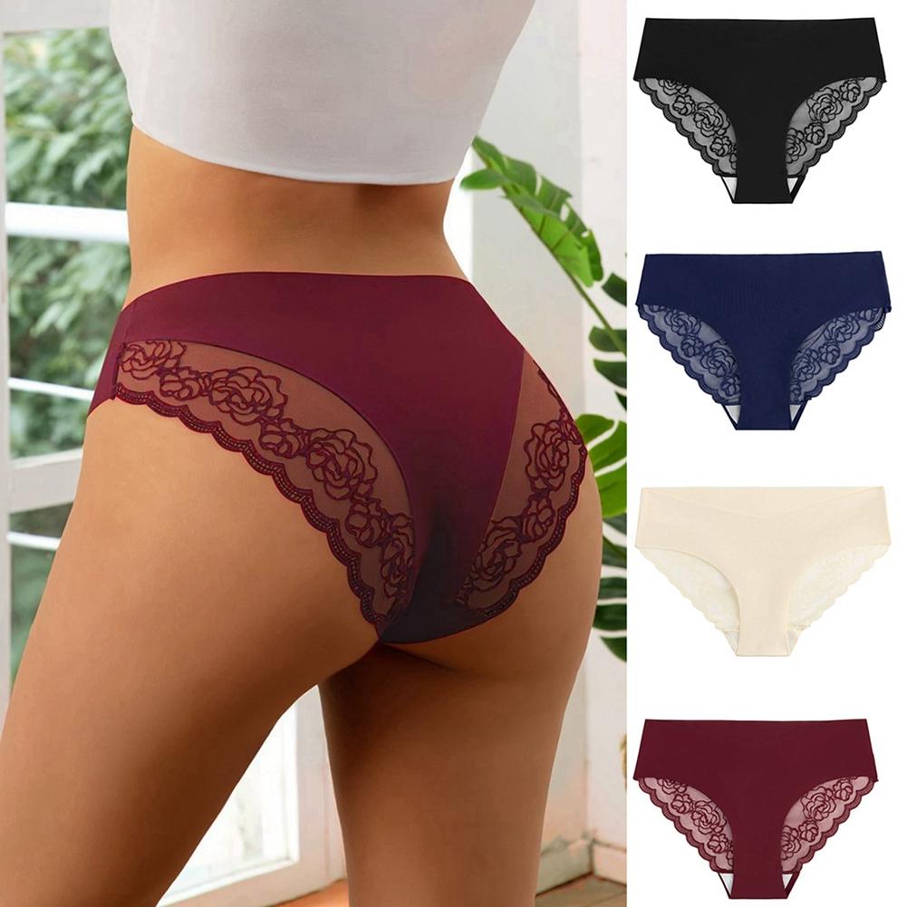 Women's Lace Breathable Low-rise Briefs Comfortable Panties