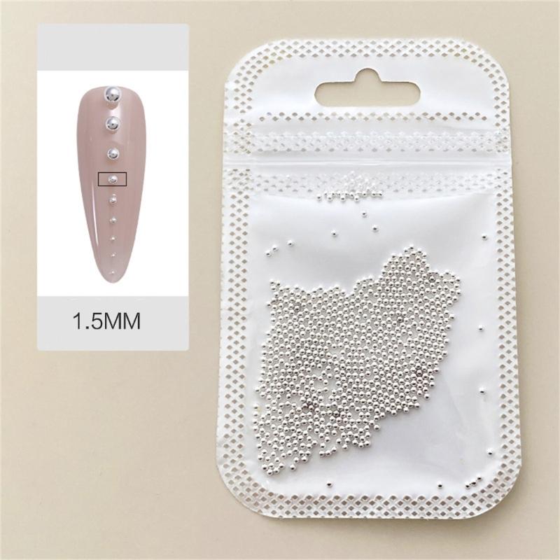 Multi-Size Nail Caviar Beads Micro 3D Nail Art Decorations Mini Metal Nail Beads Nails Jewelry DIY Nail Designs Gifts