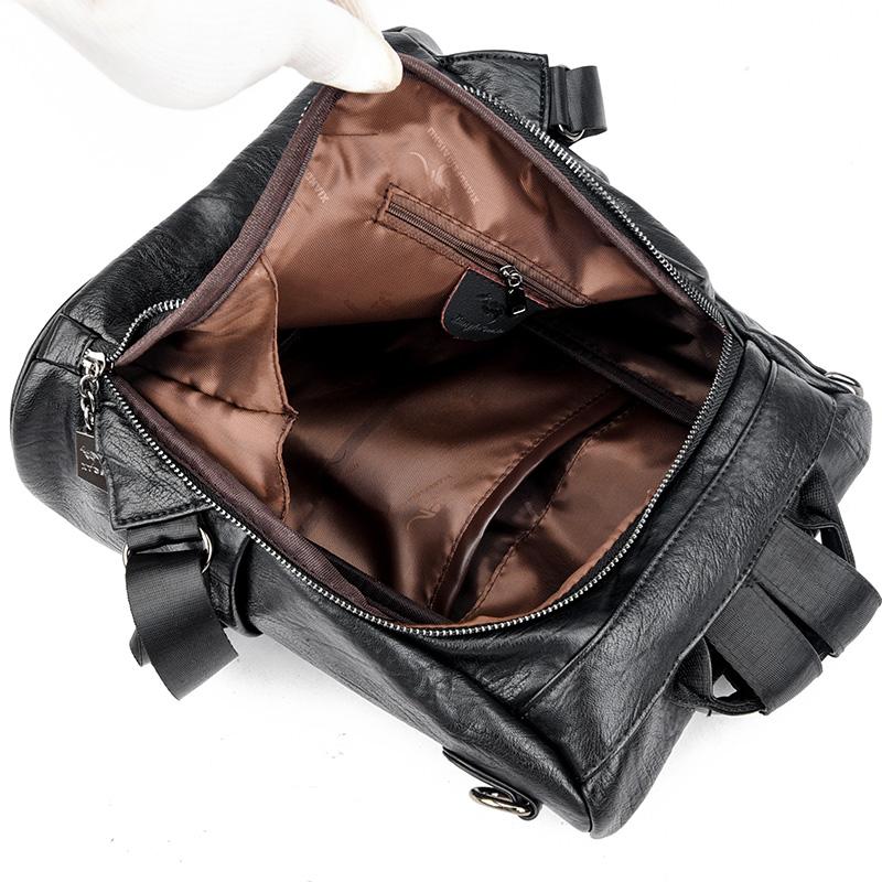 Fashion Leather Backpack Female Daypack Ladies Anti Theft  Backpack Shoulder Bags Large Capacity School Bag for Teenager Girl