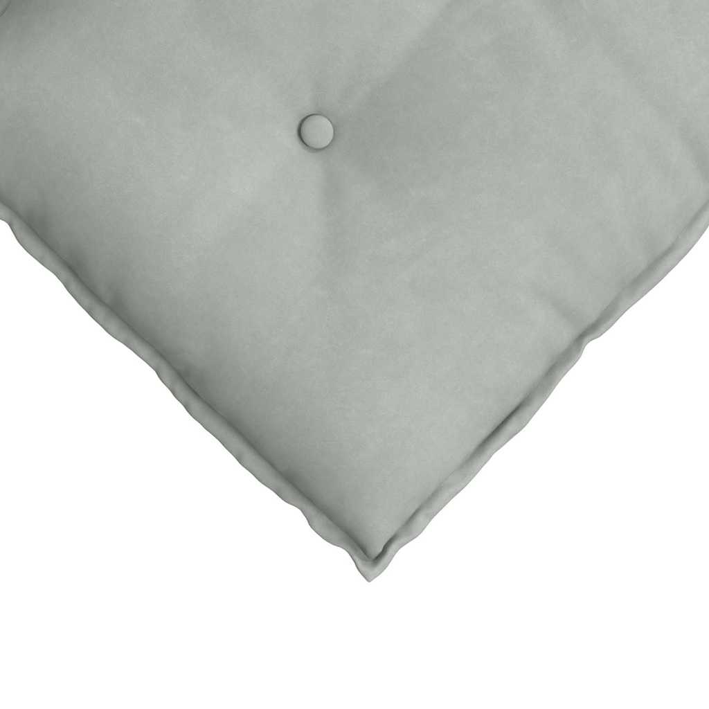 Back Cushion Light Grey 160 x 50 cm Cord Fabric