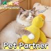 [Chew-Resistant Duck Toy] Chew-Resistant Interactive Yellow Duck Doll with Squeaking Sound | 3 Colors, Bite-Type Plush Toy for Cats&Dogs-Pet Supplies