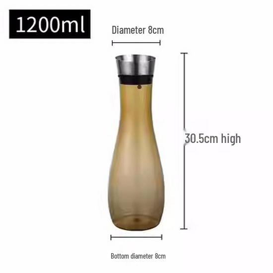 Acrylic High-Temperature Resistant Pitcher - Large Capacity Cold Water and Juice Jug for Home, Restaurant, or Bar