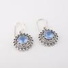Tanzanite Gemstone 925 Sterling Silver Jewelry Handcrafted Dangle Earrings 1.57" CE-19-5