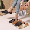 Neue Damen-Taschen-Kopf-Slipper rutschfeste Übergrößenschuhe beliebt in Europa und Amerika 2025 goldene flache coole Slipper Damen