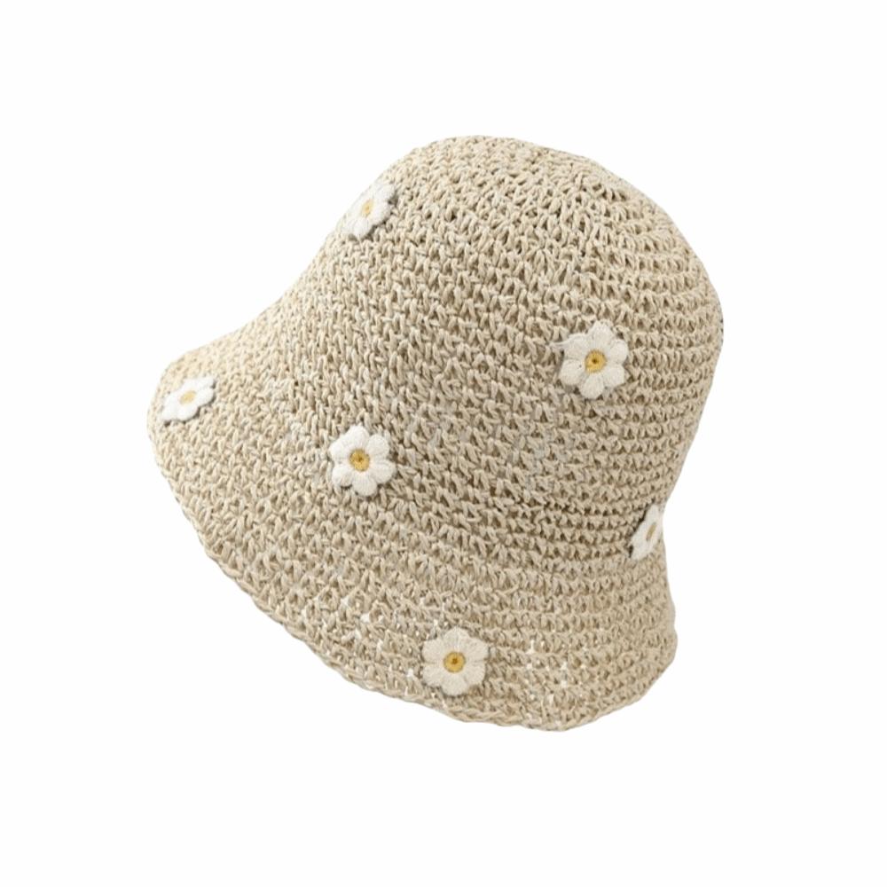 

Breathable Lace Brim Sunshade Cap Foldable Straw Sun Hat Fashion Folding Sunshade Hat Beach