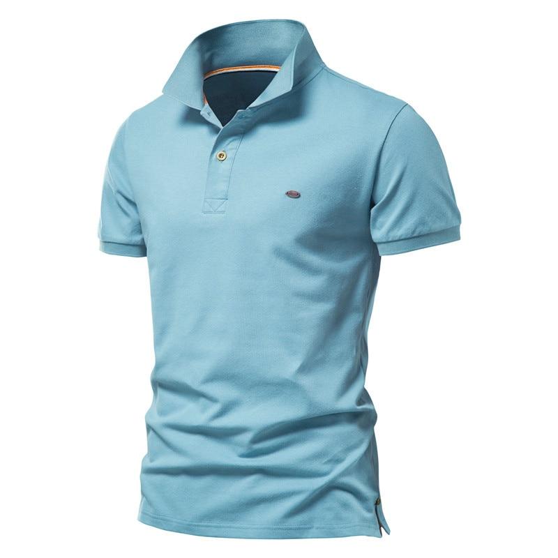 Polo Shirt Men Casual Solid Color Short Sleeve Brand Mens Shirts Summer High Quality Streetwear Polos Men
