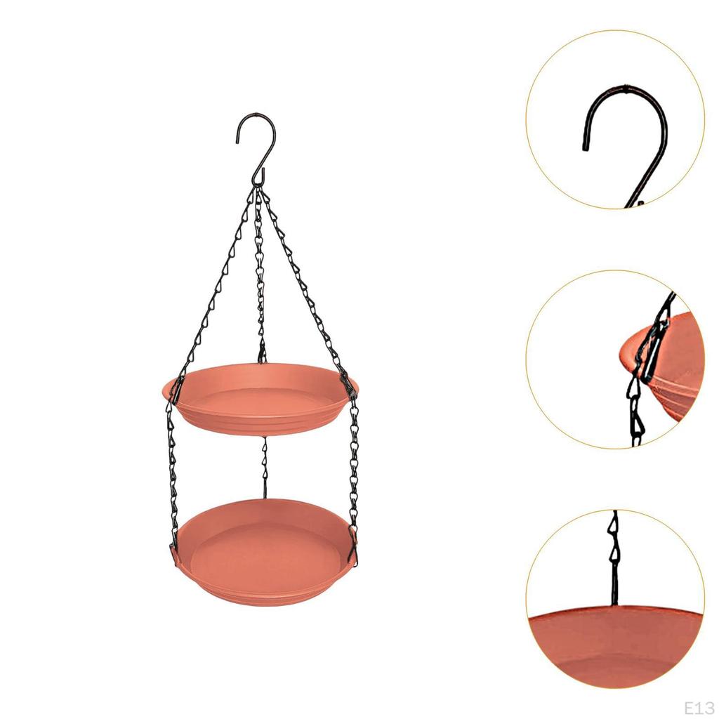 Vogelfutterröhren zum Aufhängen für Garten, Hof, Dekoration im Freien mit Doppelplatte auf der Terrasse