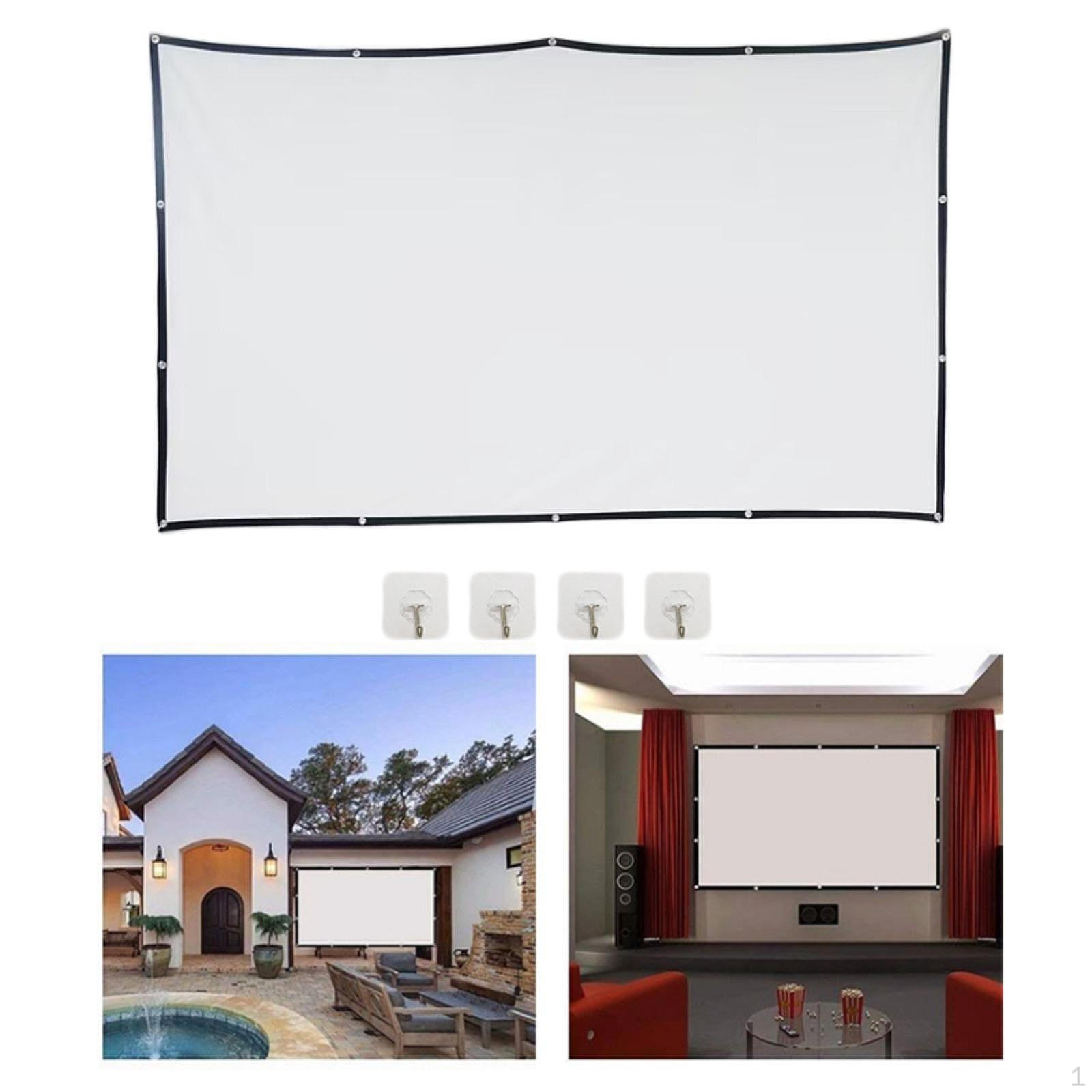 

16:9 Складной проекционный экран с двумя боковыми аксессуарами Компактный с крючками Портативный для дома 72inch