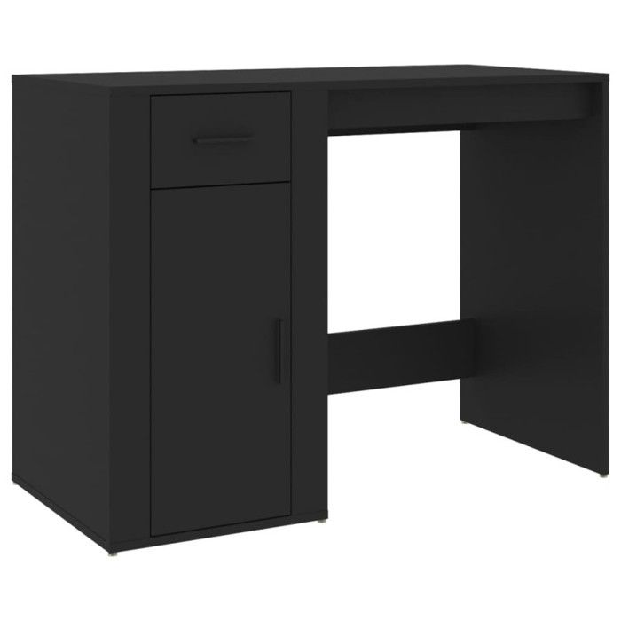 816785 vidaXL Bureau Noir 100x49x75 cm Bois d'ingénierie