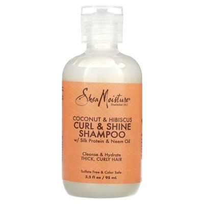 SheaMoisture, Curl & Shine Shampoo, Thick and Curly Hair, Coconut & Hibiscus, 3.2 Fl Oz (95 Ml)