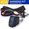 1 Satz 12V LED Arbeitsscheinwerferleiste Laser Wippschalter Kabelbausatz 40A Relais Sicherungssatz 3-Pin Kabel Adapter Buchsen Autozubehör