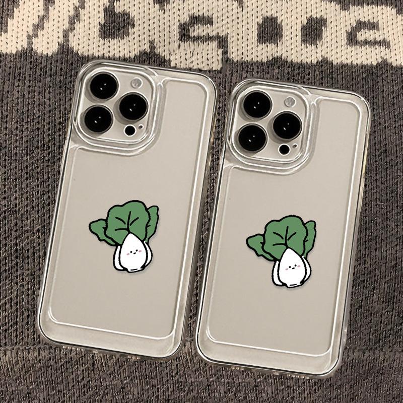 Cute niche cabbage is suitable for iPhone17promax space phone case Apple 16 transparent 15/14 generation