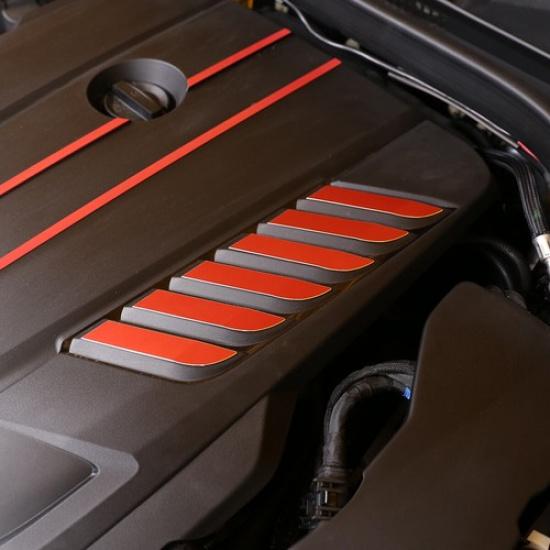 Red Aluminum Alloy 6PCS Hood Engine Air Vent Outlet Cover Trim For Toyota Supra