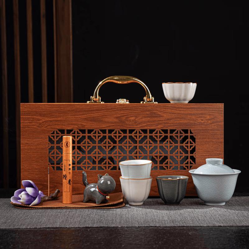 Chaxun Ru Kiln 9-Piece Teaware Gift Set