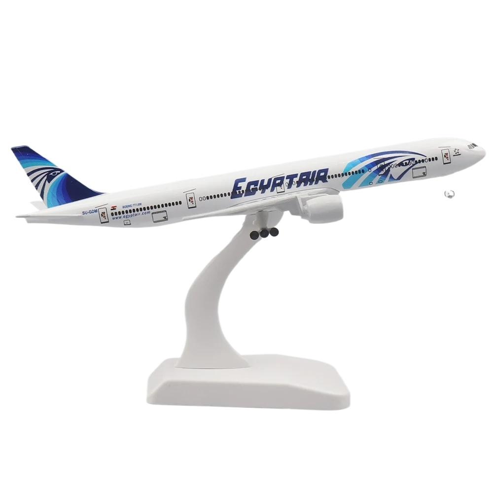 

1/400 Scale Static Toy Plane Die-cast Simulation Alloy Egyptair B777 Passenger Aircraft Model Home Furnishings Display