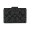 Coach Corner Zip Classic Fashion Monogram Corner Zip PVC Wristlet Clutch Mahjong Wallet Women Clutch Charcoal C0082-SVDK6