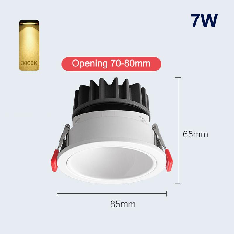 

Recessed Aluminum Cob Led Downlights 7W 10W 12W Led Ceiling Lamp Led Spot Lights Background Lamp Indoor Lighting 110V/220V