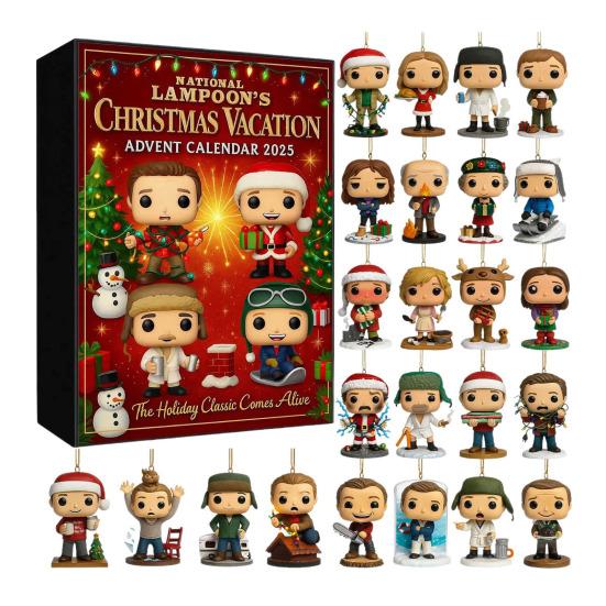 Christmas Vacation Advent Calendar 2025 24-Day Countdown Calendar with 24 Pcs Collectible Doll Figures for Kids And Adults