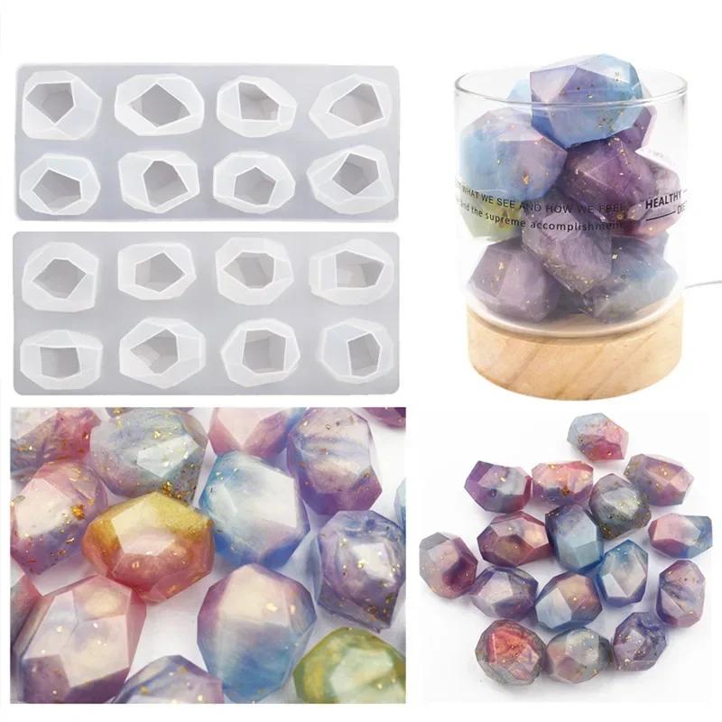1 Pcs DIY Mold Crystal UV Epoxy Mold Ice Cube Mould Irregular Jewelry Pendant Diamond Silicone Molds