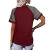 2026 Spring/Summer New Round Neck Color Block Short Sleeve Women's T-Shirt Top