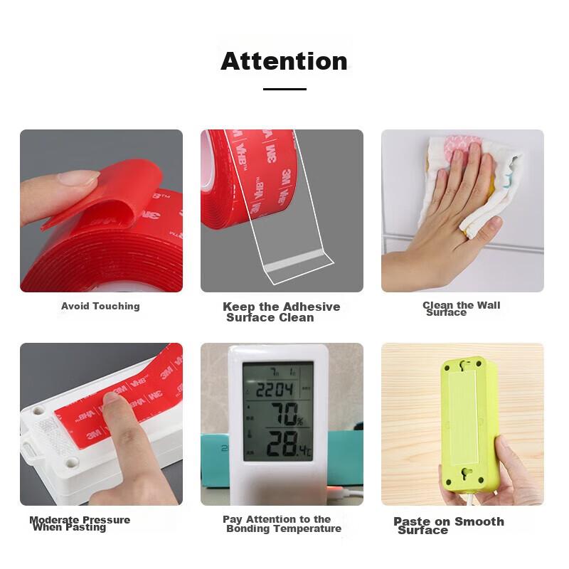 3M Double-Sided Tape VHB™ Strong Adhesive, Traceless, Heat-Resistant, for ETC Use, 4910 Transparent Model, Length 54mm * Width 4, 3M M 8 Pieces