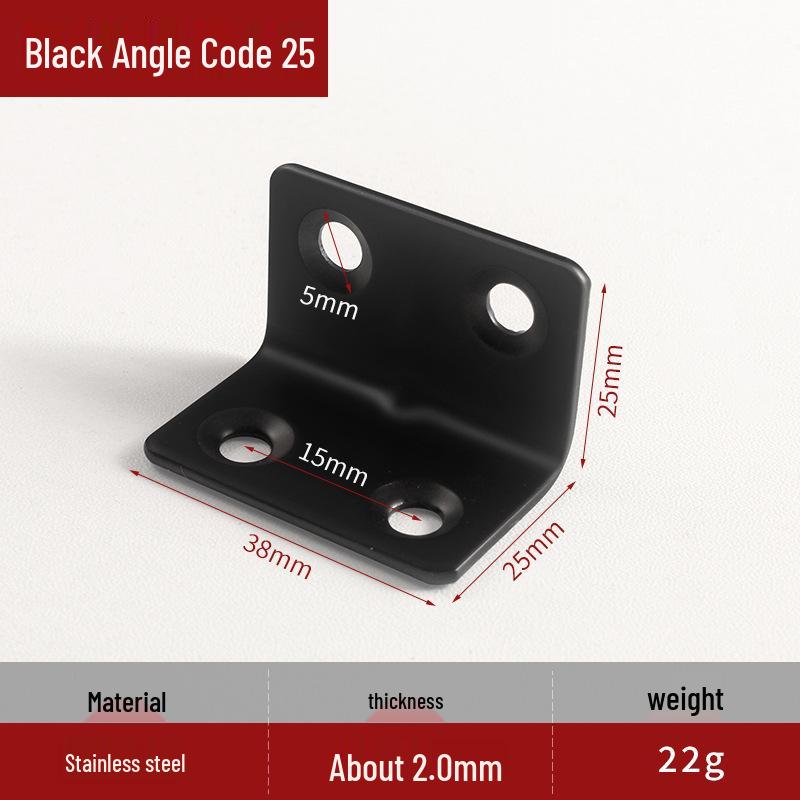 Thickened Stainless Steel 90° L-Shaped Angle Bracket for Shelf and Furniture Support