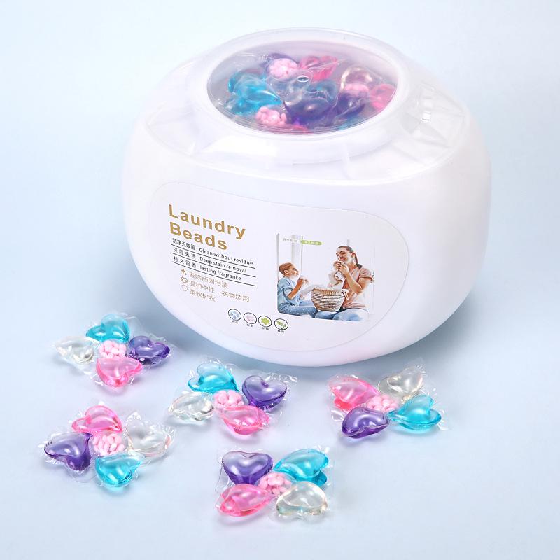 3-in-1 Laundry Capsules: Long-Lasting Fragrance, Highly Concentrated Detergent, Powerful Stain Removal, Three-Chamber Beads.