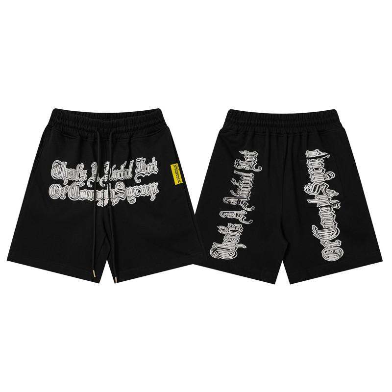 Herren Freizeitshorts mit auffälligem Buchstabenaufdruck Lockerer Schnitt Atmungsaktive Baumwolle Kurze Hosen Jugend
