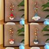 Plush Dog Phone Charm With Cartoon Hat For Gift And Decoration