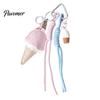 Lollipop Ornaments Faux Leather Ice Cream Pendant, Hanging Decoration Portable Keychain Charms with Braided Rope, Handbag Backpack Purse Bag