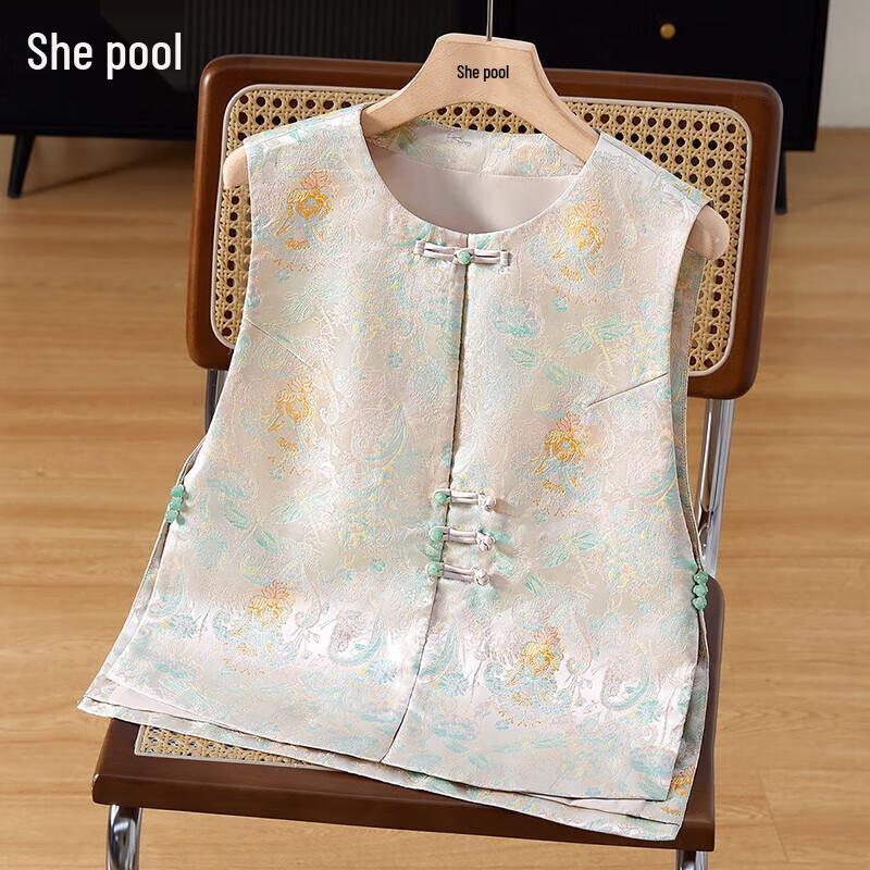 

Women s New Chinese Style Retro Slim-Fit Vest M