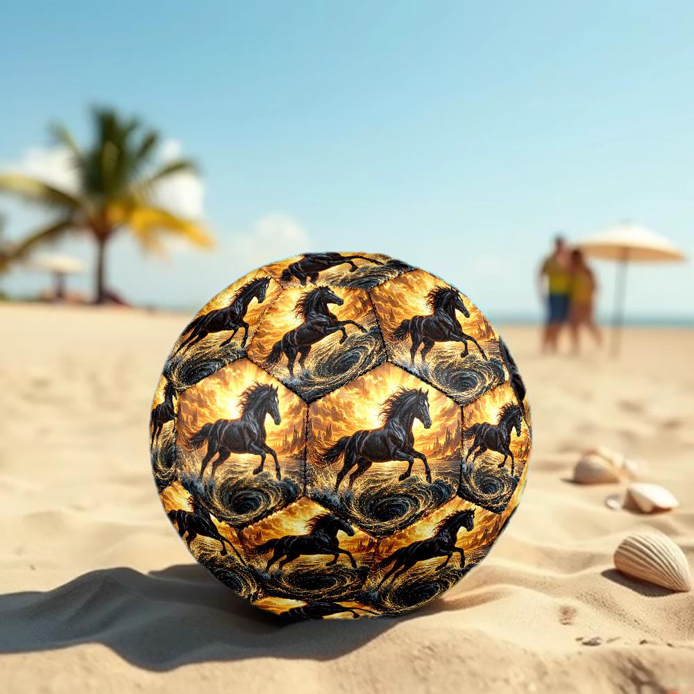 1pc Black Horse Storm Durable Size 5 Soccer Ball Professional Match Training Football Indoor &Outdoor Sports Ball P60183